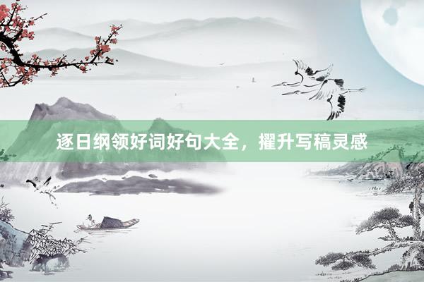 逐日纲领好词好句大全，擢升写稿灵感